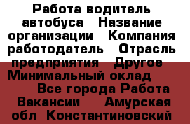 Работа водитель автобуса › Название организации ­ Компания-работодатель › Отрасль предприятия ­ Другое › Минимальный оклад ­ 45 000 - Все города Работа » Вакансии   . Амурская обл.,Константиновский р-н